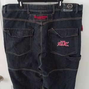 Snoop Dogg blue faded carpenter loose jeans 44x33